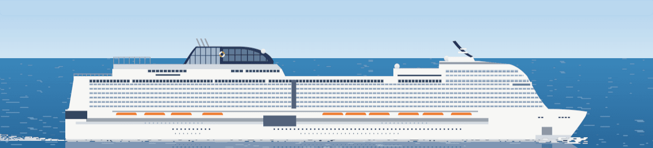 The liner, side on, from the title screen
